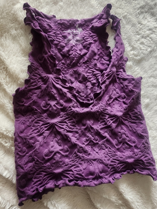 Free People Tops - Free People Sculpted Floral Knit Tank Top in Purple